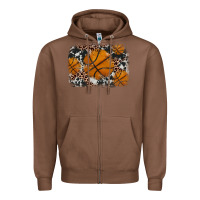 Chestnut basketball background Zipper Hoodie - JahusDesignShop