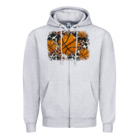 Heather Grey basketball background Zipper Hoodie - JahusDesignShop