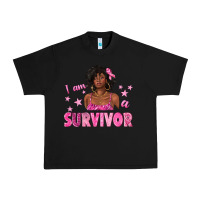 Black I Am a Survivor Breast Cancer with Afro Woman Urban Heavy Tee - texasbilliewilder