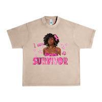 French Oak I Am a Survivor Breast Cancer with Afro Woman Urban Heavy Tee - texasbilliewilder