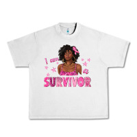 Lunar Rock I Am a Survivor Breast Cancer with Afro Woman Urban Heavy Tee - texasbilliewilder
