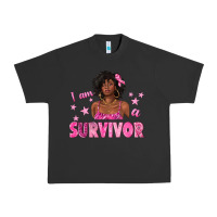 Pigment Black I Am a Survivor Breast Cancer with Afro Woman Urban Heavy Tee - texasbilliewilder