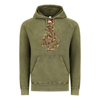 Vintage Olive Skeleton Christmas Tree Vintage Hoodie - RanaPortraitStore