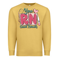 Antique Gold you rn good hands registered nurse Premium Sweatshirt - MaliasSmallBusiness