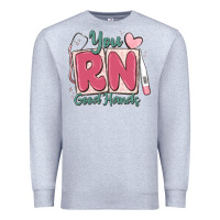 Heather Grey you rn good hands registered nurse Premium Sweatshirt - MaliasSmallBusiness