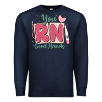 Navy you rn good hands registered nurse Premium Sweatshirt - MaliasSmallBusiness