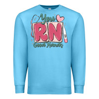 Ocean Blue you rn good hands registered nurse Premium Sweatshirt - MaliasSmallBusiness