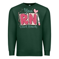 Sports Green you rn good hands registered nurse Premium Sweatshirt - MaliasSmallBusiness