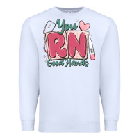 White you rn good hands registered nurse Premium Sweatshirt - MaliasSmallBusiness