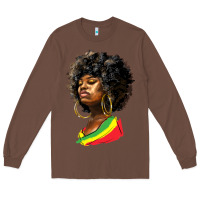 Chestnut juneteenth black women Long Sleeve Tee - HRA Design Shop