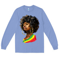Colony Blue juneteenth black women Long Sleeve Tee - HRA Design Shop