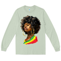 Matcha juneteenth black women Long Sleeve Tee - HRA Design Shop