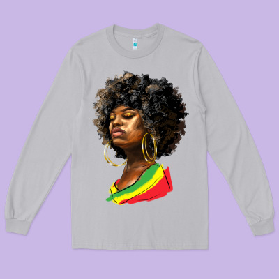 Juneteenth Black Women Long Sleeve Tee Designed By Hra Design Shop