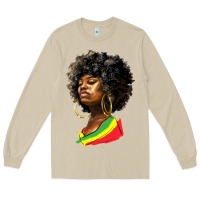 Mushroom juneteenth black women Long Sleeve Tee - HRA Design Shop