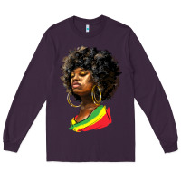 Plum juneteenth black women Long Sleeve Tee - HRA Design Shop