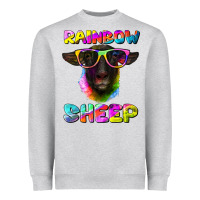 Heather Grey rainbow sheep suffolk sheep Heavyweight Sweatshirt - RanaPortraitStore