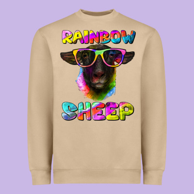 Heavyweight Sweatshirt rainbow sheep suffolk sheep