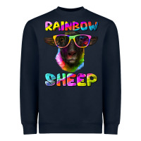Navy rainbow sheep suffolk sheep Heavyweight Sweatshirt - RanaPortraitStore