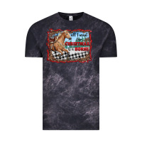 Cloud Black all i want for christmas is a horse  with farm Vintage Tee - RanaPortraitStore