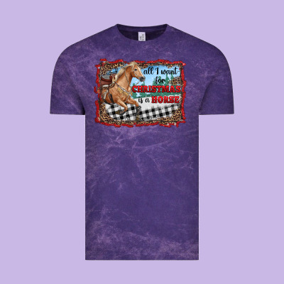 All I Want For Christmas Is A Horse  With Farm Vintage Tee Designed By Ranaportraitstore