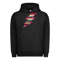 Pigment Black Pink Serape Lightning Urban Hoodie - Bettercallsaul
