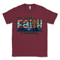 Burgundy can move faith mountains Classic Tee - CowhideDigitalArt