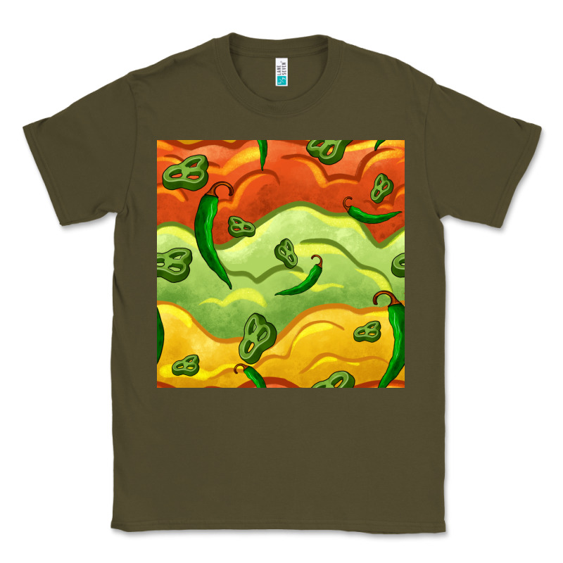 Mexican Sauce And Jalapeno Seamless Pattern Classic Tee by BundleAndBundleShop | Teevron