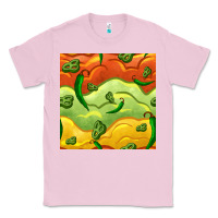 Bubblegum Pink mexican sauce and jalapeno seamless pattern Classic Tee - BundleAndBundleShop