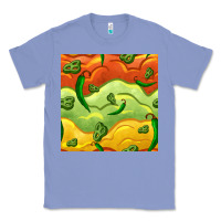 Colony Blue mexican sauce and jalapeno seamless pattern Classic Tee - BundleAndBundleShop