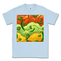 Dusty Blue mexican sauce and jalapeno seamless pattern Classic Tee - BundleAndBundleShop