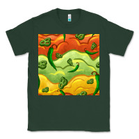 Sports Green mexican sauce and jalapeno seamless pattern Classic Tee - BundleAndBundleShop