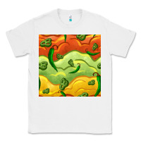 White mexican sauce and jalapeno seamless pattern Classic Tee - BundleAndBundleShop