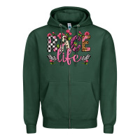Sports Green race life Zipper Hoodie - Artiststas