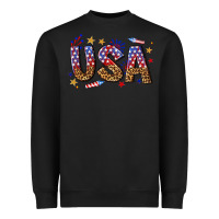 Black usa 4th of july bw Heavyweight Sweatshirt - texasbilliewilder