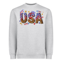 Heather Grey usa 4th of july bw Heavyweight Sweatshirt - texasbilliewilder