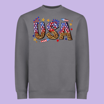Heavyweight Sweatshirt usa 4th of july bw