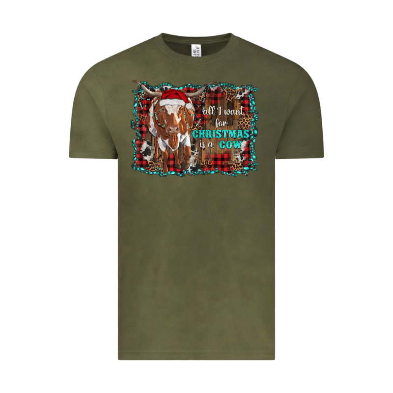 All I Want For Christmas Is A Cow Longhorn Vintage Tee by RanaPortraitStore | Teevron
