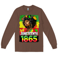Chestnut juneteenth 1865 black freedom Long Sleeve Tee - HRA Design Shop