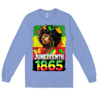 Colony Blue juneteenth 1865 black freedom Long Sleeve Tee - HRA Design Shop