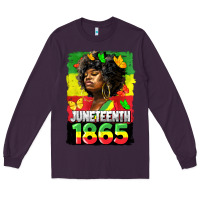 Plum juneteenth 1865 black freedom Long Sleeve Tee - HRA Design Shop