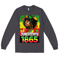 Smoke juneteenth 1865 black freedom Long Sleeve Tee - HRA Design Shop