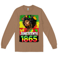 Toasted Coconut juneteenth 1865 black freedom Long Sleeve Tee - HRA Design Shop