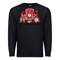 Black happy valentine's day Premium Sweatshirt - MaliasSmallBusiness