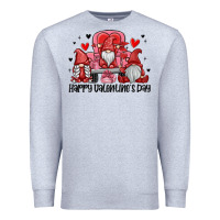 Heather Grey happy valentine's day Premium Sweatshirt - MaliasSmallBusiness