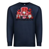 Navy happy valentine's day Premium Sweatshirt - MaliasSmallBusiness
