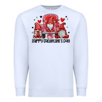 White happy valentine's day Premium Sweatshirt - MaliasSmallBusiness