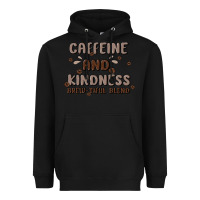 Black caffeine & kindness Heavyweight Hoodie - MaliasSmallBusiness