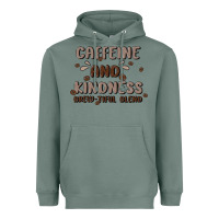 Sage caffeine & kindness Heavyweight Hoodie - MaliasSmallBusiness