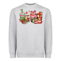 Heather Grey strawberry farm fresh coffee cups Heavyweight Sweatshirt - Zillion Design Studio