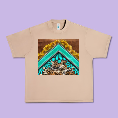 Western  Sunflower Turquise Gemstone  Tumbler Urban Heavy Tee Designed By Barkaloodesign